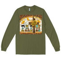 Army Green faith with cross Long Sleeve Tee - TumblerDesignByShophia