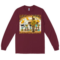 Burgundy faith with cross Long Sleeve Tee - TumblerDesignByShophia