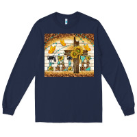 Navy faith with cross Long Sleeve Tee - TumblerDesignByShophia