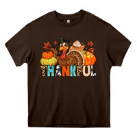 Chocolate Brown thankful Heavy Core Tee - MaliasSmallBusiness