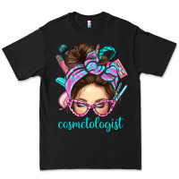 Black Messy Bun Cosmetologist Bbs Premium Tee - BundleAndBundleShop