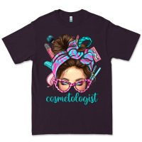 Plum Messy Bun Cosmetologist Bbs Premium Tee - BundleAndBundleShop