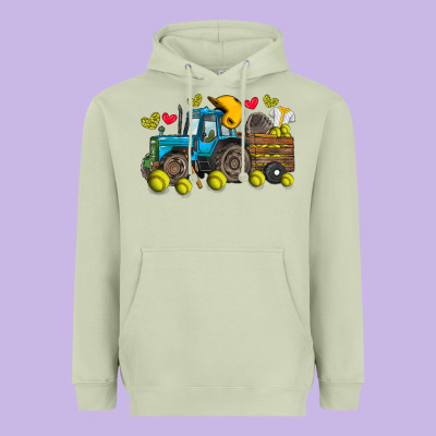 Softball Tractor Heavyweight Hoodie Designed By Sublimationcraftshop