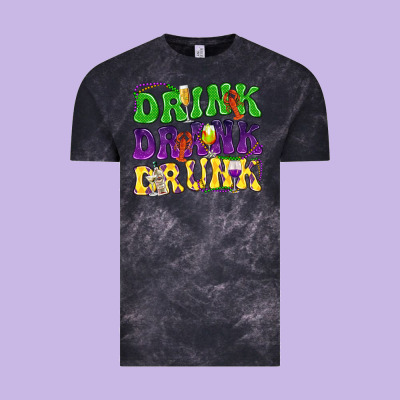 Drink Drank Drunk Vintage Tee Designed By Nancycooperartshop