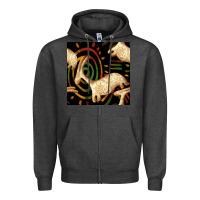 Charcoal Heather african ethnic animal seamless pattern Zipper Hoodie - BundleAndBundleShop