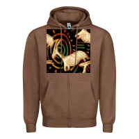 Chestnut african ethnic animal seamless pattern Zipper Hoodie - BundleAndBundleShop