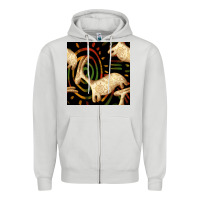 Dove Grey african ethnic animal seamless pattern Zipper Hoodie - BundleAndBundleShop