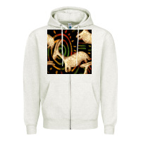 Oatmeal Heather african ethnic animal seamless pattern Zipper Hoodie - BundleAndBundleShop