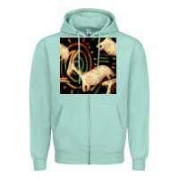 Seafoam african ethnic animal seamless pattern Zipper Hoodie - BundleAndBundleShop