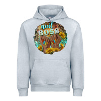 Heather Grey nail boss Urban Hoodie - BarkalooDesign