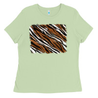 Matcha Tiger zebra background Ladies Tee - RanaPortraitStore