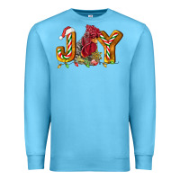 Ocean Blue Joy Rooster Premium Sweatshirt - LillyAllenDesigns