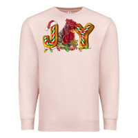 Pale Pink Joy Rooster Premium Sweatshirt - LillyAllenDesigns