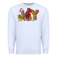 White Joy Rooster Premium Sweatshirt - LillyAllenDesigns