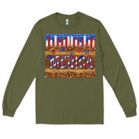 Army Green 'merica Long Sleeve Tee - TumblerDesignByShophia