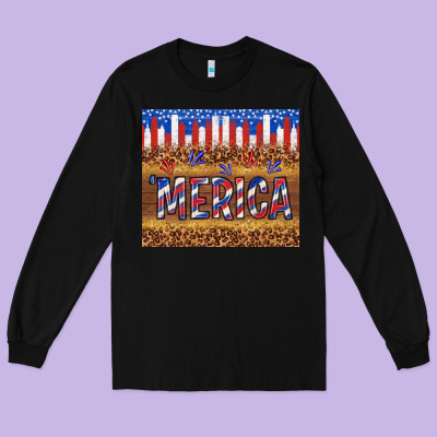 'merica Long Sleeve Tee Designed By Tumblerdesignbyshophia