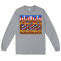 Heather Grey 'merica Long Sleeve Tee - TumblerDesignByShophia