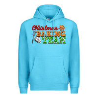Ocean Blue christmas baking team Premium Hoodie - FaDigitalArtStudio
