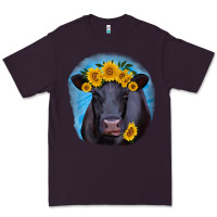 Plum black angus with sunflower Premium Tee - RanaPortraitStore
