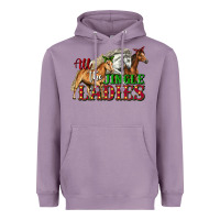 Lavender all the jingle ladies christmas horses Heavyweight Hoodie - LillyAllenDesigns