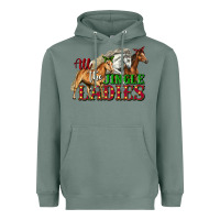 Sage all the jingle ladies christmas horses Heavyweight Hoodie - LillyAllenDesigns