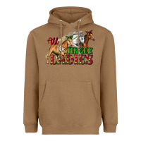 Toasted Coconut all the jingle ladies christmas horses Heavyweight Hoodie - LillyAllenDesigns