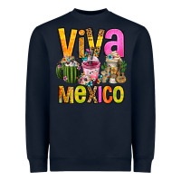 Navy viva mexico mexican coffee cups Heavyweight Sweatshirt - FaDigitalArtStudio