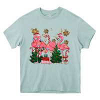 Arona christmas flamingos Heavy Core Tee - MaliasSmallBusiness