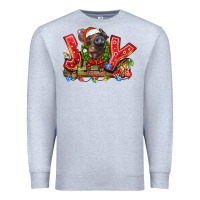 Heather Grey joy pig Premium Sweatshirt - LillyAllenDesigns