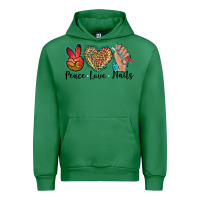 Emerald peace love nails Urban Hoodie - BarkalooDesign