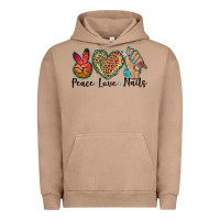 Pigment Burro peace love nails Urban Hoodie - BarkalooDesign