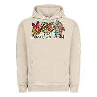 Pigment French Oak peace love nails Urban Hoodie - BarkalooDesign