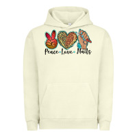 Pigment Pistachio peace love nails Urban Hoodie - BarkalooDesign