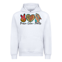White peace love nails Urban Hoodie - BarkalooDesign