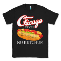 Black chicago hot dog summer style 4th of july no ketchu Classic Tee - tuanDangUi