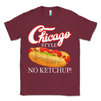 Burgundy chicago hot dog summer style 4th of july no ketchu Classic Tee - tuanDangUi