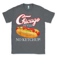 Charcoal Heather chicago hot dog summer style 4th of july no ketchu Classic Tee - tuanDangUi