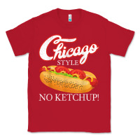 Red chicago hot dog summer style 4th of july no ketchu Classic Tee - tuanDangUi