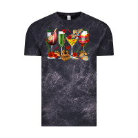 Cloud Black Mexico Wine Glasses Vintage Tee - texasbilliewilder
