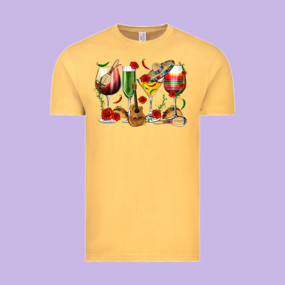 Mexico Wine Glasses Vintage Tee Designed By Texasbilliewilder