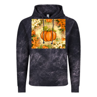 Cloud Black Fall Pumpkins with Flowers Vintage Hoodie - texasbilliewilder