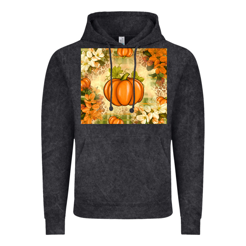 Fall Pumpkins With Flowers Vintage Hoodie by texasbilliewilder | Teevron
