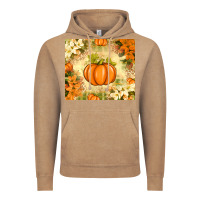 Vintage Coffee Fall Pumpkins with Flowers Vintage Hoodie - texasbilliewilder