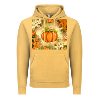 Vintage Mustard Fall Pumpkins with Flowers Vintage Hoodie - texasbilliewilder