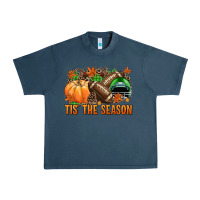 Midnight Navy Tis' the season Football green helmet Urban Heavy Tee - NancyCooperArtShop