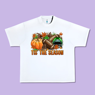 Tis' The Season Football Green Helmet Urban Heavy Tee Designed By Nancycooperartshop