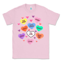 Bubblegum Pink womens valentine candy heart valentines day vneck Classic Tee - tuanDangUi