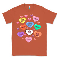 Copper womens valentine candy heart valentines day vneck Classic Tee - tuanDangUi