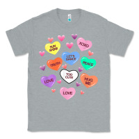 Heather Grey womens valentine candy heart valentines day vneck Classic Tee - tuanDangUi