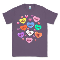 Lavender womens valentine candy heart valentines day vneck Classic Tee - tuanDangUi